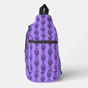 À Bandoulière Hibou (violet néon) - Sac banane
