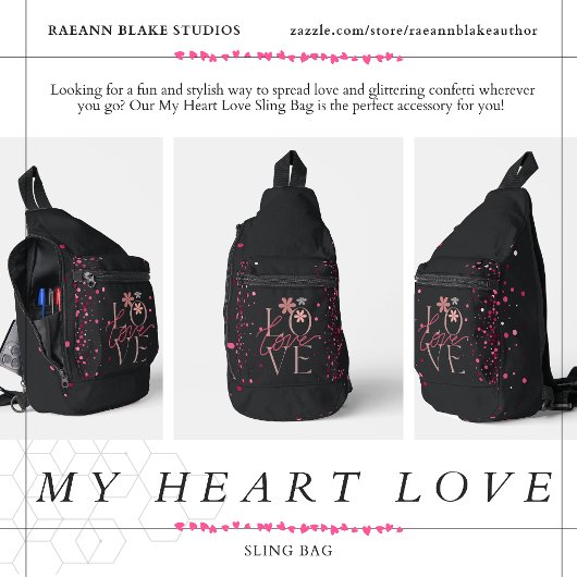 À Bandoulière Sac banane Mon Cœur Amour