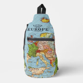 À Bandoulière Sac Sling Crossbody - Carte De L'Europe (Recto)