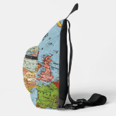 À Bandoulière Sac Sling Crossbody - Carte De L'Europe (Droite)