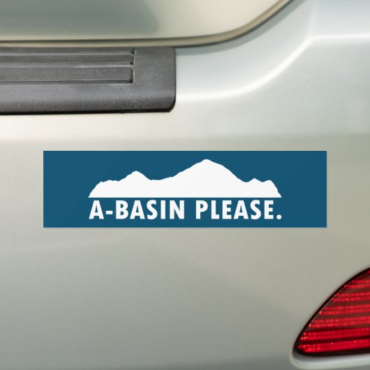 A-Basin alstublieft Bumpersticker (Op auto)