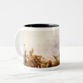 A Battle Scene, 1653 Tweekleurige Koffiemok (Voorkant links)