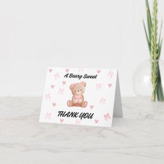 A Beary Sweet Thank You Card  Bedankkaart