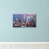 A beautiful and dramatic sunset seen from West Canvas Afdruk (Insitu (Houten vloer))