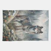 A Beautiful Forest Wolf Theedoek (Horizontaal)