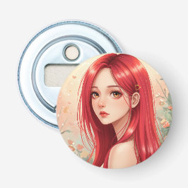 A beautiful girl exuding grace in nature button flesopener