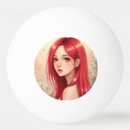 A beautiful girl exuding grace in nature pingpongballen