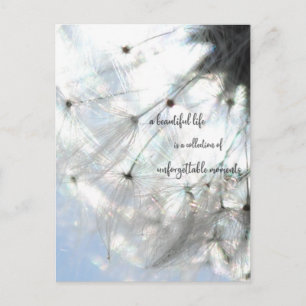 a beautiful life ... Sprüche Löwenzahn Samen Briefkaart