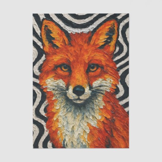 A beautiful red fox decoupage tissuepapier (Voorkant)