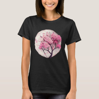 A Beautiful Symbol of Renewal Cherry Blossom Geome T-shirt