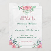 A beautiful wedding invitation to begin a happy li (Devant / Derrière)