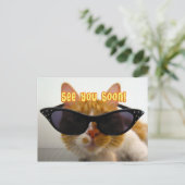 À bientôt - Carte postale de chat cool (Debout devant)