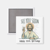 "À bientôt", Drôle cadeau d'anniversaire Magnet (Recto/Verso)