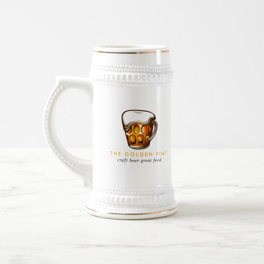 À Bière Logo de chope Brasserie Bar Entreprise Stein (Gauche)