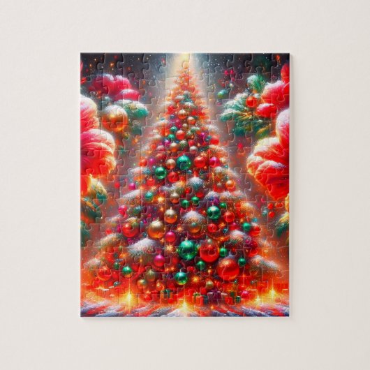 A Big, Bright, Supremely Decorated Christmas Tree Legpuzzel (Verticaal)