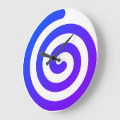 A Blue Spiral Kitchen or Living Room Wall Clock Grote Klok (Hoek)
