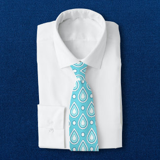 A blue water drop pattern neck tie stropdas