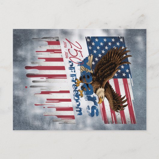 A bold illustration of an American symbol Briefkaart (Voorkant)