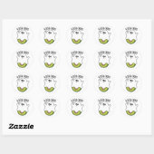 A-boo-cado Funny Avocado Pun Ronde Sticker (Vel)