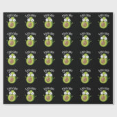 A-boo-cado Funny Avocado Scare Puns Dark BG Cadeaupapier (Vlak)