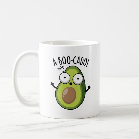 A-boo-cado Funny Avocado Scare Puns Koffiemok (Links)