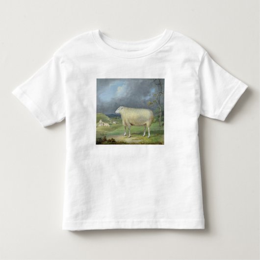 A Border Leicester Ewe (oil on canvas) Kinder Shirts (Voorkant)
