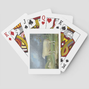 A Border Leicester Ewe (oil on canvas) Pokerkaarten