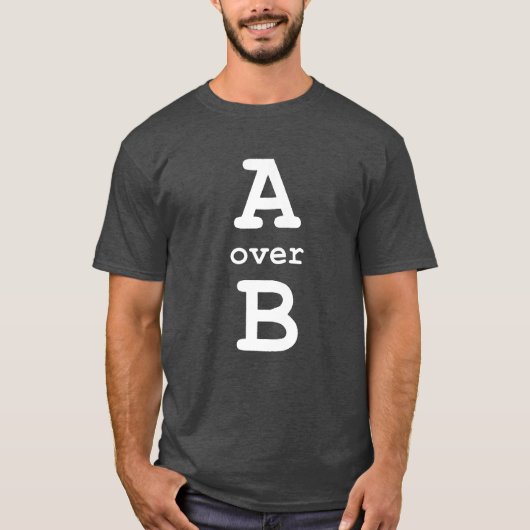 A boven B T-shirt (Voorkant)