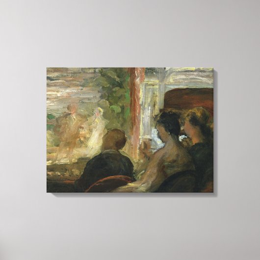 A Box at the Theater, c.1865-70 Canvas Afdruk (Voorkant)