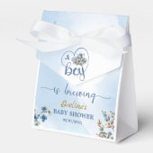 A Boy Is Brewing Tea Party Boy Baby shower Bedankdoosjes (Voorkant Zijde)