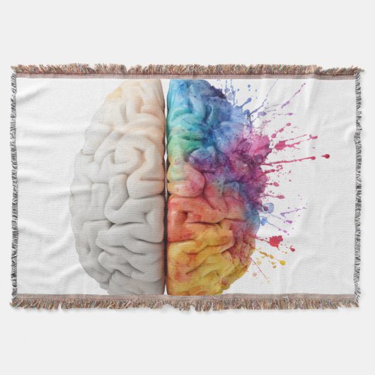A brain divided between logical and creative sides deken (Voorkant)