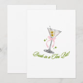 A Bride in a Tini Bit Martini Bachelorette Feestdagenkaart (Voorkant / Achterkant)