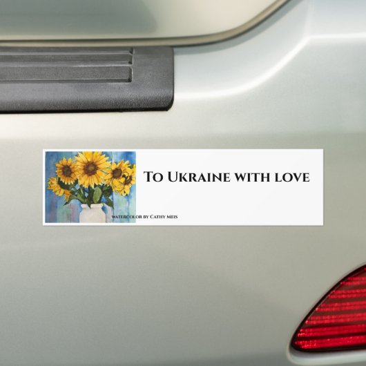 A Bumper Sticker support for Ukraine (En voiture)