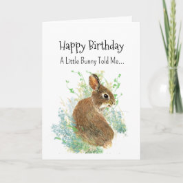 A Bunny Rabbit Personality Birthday Fun Animal Kaart