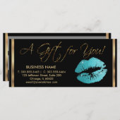 *A Cadeaubon Blauwgroen lipstick (Voorkant / Achterkant)