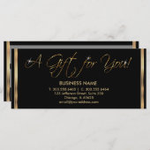 *A Cadeaubon - zwart en goud (Voorkant / Achterkant)