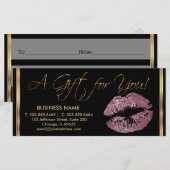 *A Cadeaubonnen Roze Roze Lipstick Business 2 (Voorkant / Achterkant)