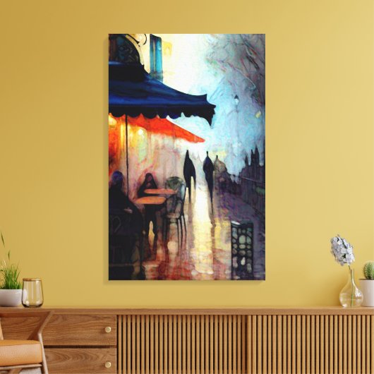 A Cafe Canvas Afdruk (Insitu (Woonkamer))