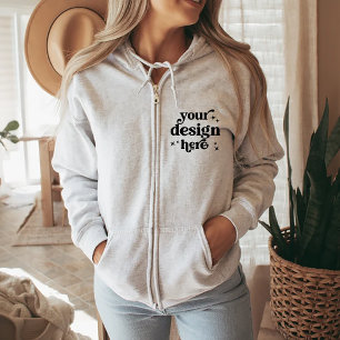 À Capuche Design avant et arrière Logo personnalisé Veste Zi