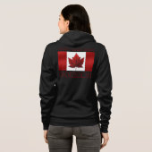 À Capuche Veste de drapeau du Canada pour femmes Veste de sp (Dos entier)