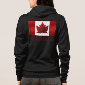 À Capuche Veste de drapeau du Canada pour femmes Veste de sp (Dos)