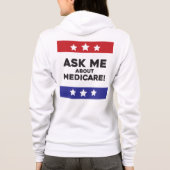 À Capuche Veste zippée 'Ask Me About Medicare' (Dos)