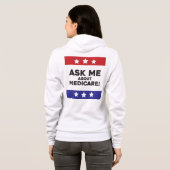 À Capuche Veste zippée 'Ask Me About Medicare' (Dos entier)