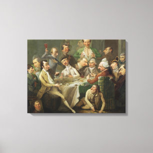 A Caricature Group, c.1776 (olie op canvas) Canvas Afdruk