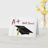 A+ Carte de diplôme personnalisée (Fleur jaune)