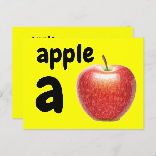a - carte flash de pomme (Devant / Derrière)