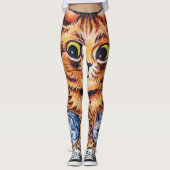 A Cat with her Kittens by Louis Wain Leggings (Voorkant)