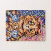 A Cat with her Kittens by Louis Wain Legpuzzel (Horizontaal)