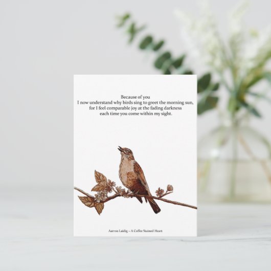 À cause de vous carte postale (Debout devant)