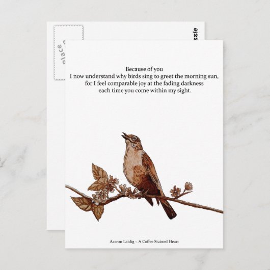 À cause de vous carte postale (Devant / Derrière)